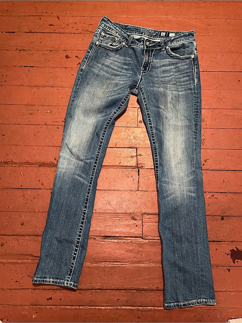 Miss Me Bootcut Jeans Blue Waist 31
